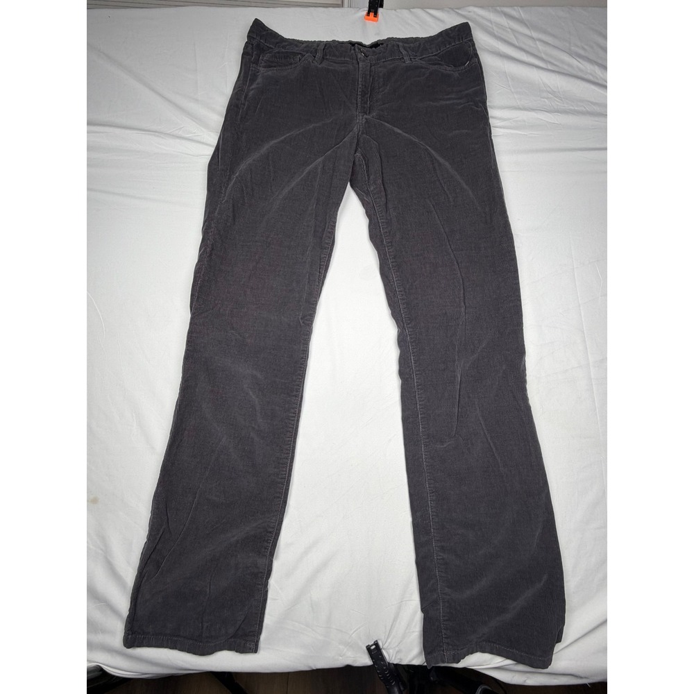 Calvin Klein Jeans Gray Corduroy Straight Leg Pants Womens Size 8 Charcoal